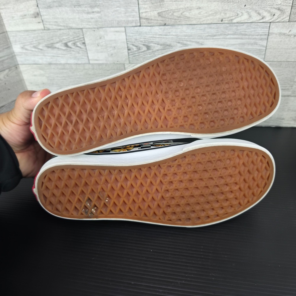 Vans Ward Womens 9 Black White Checkerboard Butterfly Low Top Sneakers 1500714 - Picture 7 of 10